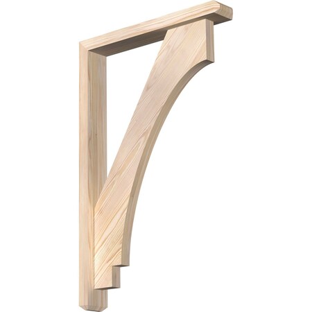 Ekena Millwork Imperial Craftsman Smooth Bracket w/ Offset Brace, Douglas Fir, 3 1/2"W x 22"D x 34"H BKT0402X22X34IMP04SDF